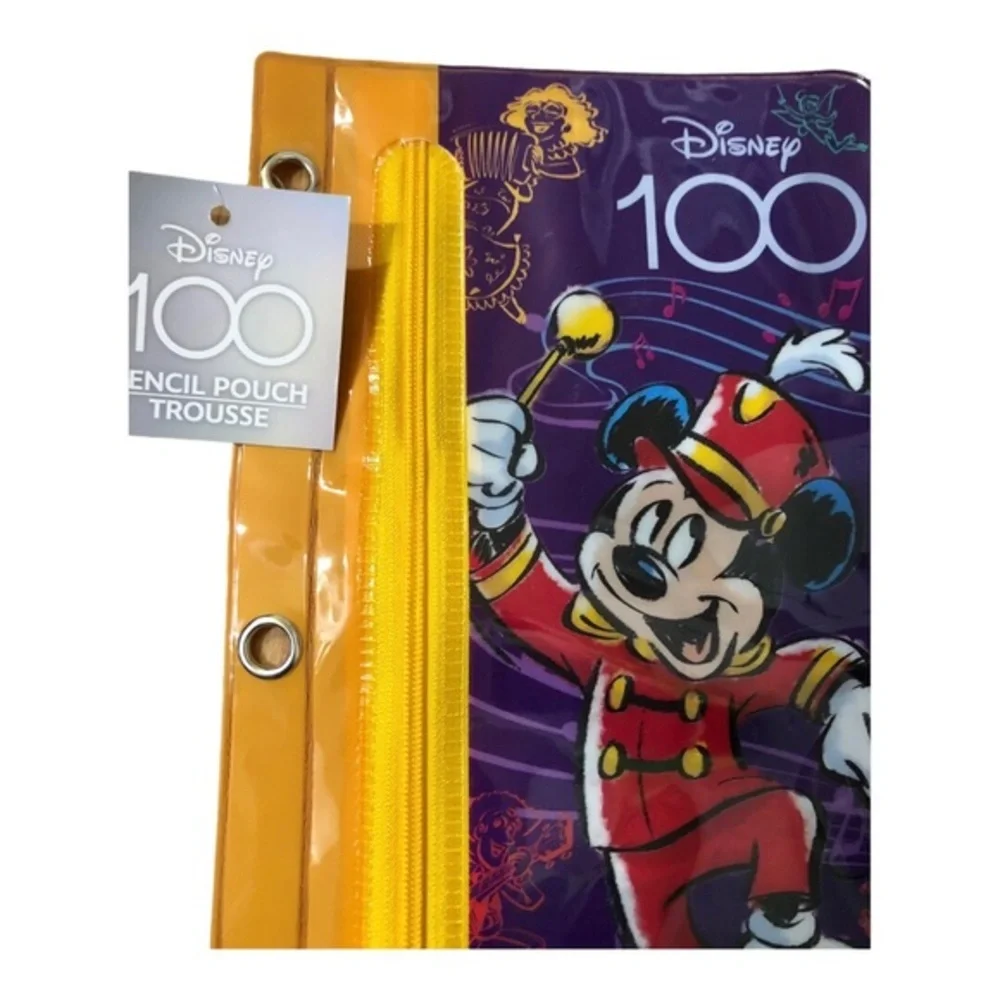 2 Disney 100th Anniversary Mickey Mouse & Disney characters pencil case‎ pouch